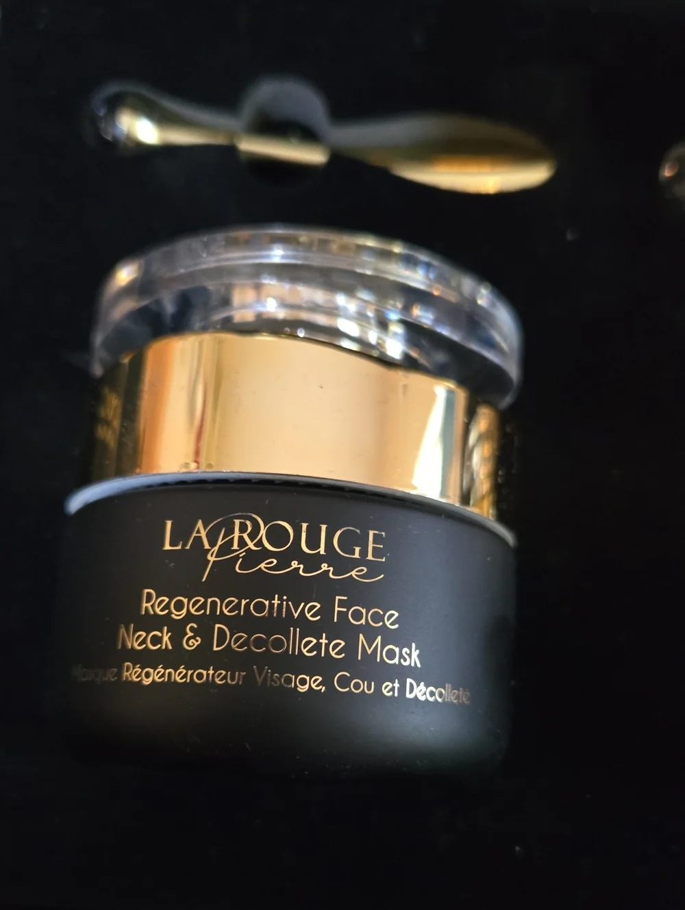 La Rouge Pierre Regenerative Face Neck & Decollete Mask - Black & Gold